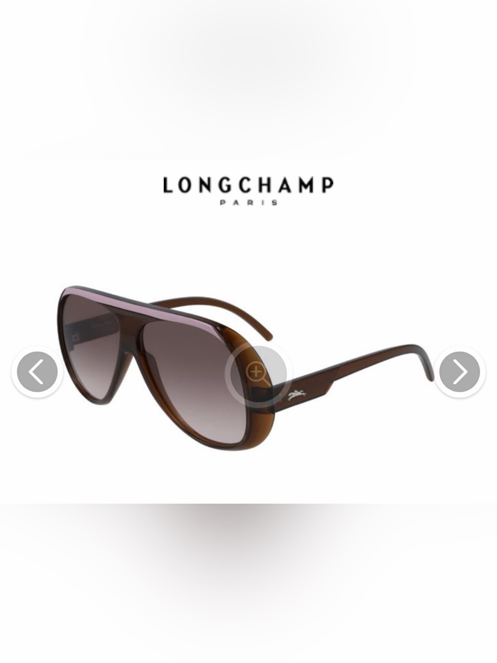 Longchamp Brown Gradient Pilot Sunglasses LO664S
